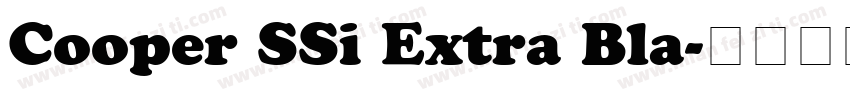 Cooper SSi Extra Bla字体转换